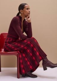 Womenx27s Red Half Zip Maxi Dress MEEM at Me + Em