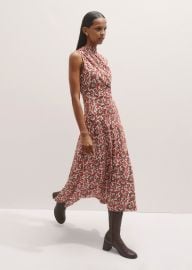 Womenx27s Red Sleeveless Ruched Jersey Midi Dress MEEM at Me + Em