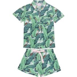 Womenx27s Short Sleeve amp Boxer Set Martinique Banana Leaf - Sant and Abel Mommy amp Me Shop Maisonette at Maisonette