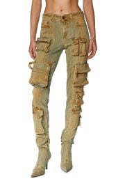 Womenx27s Skinny Cargo Jeans Blue Diesel 1984 Slandy-High at Diesel