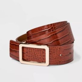 Womenx27s Square Buckle Belt - A New Day Brown Xxl Target at Target