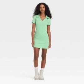 Womenx27s St Patrickx27s Day Lucky Icons Short Sleeve Graphic Polo Dress - Green  Target at Target