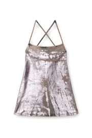 Womenx27s Strappy mini dress in pop-colour denim Pink Diesel at Diesel