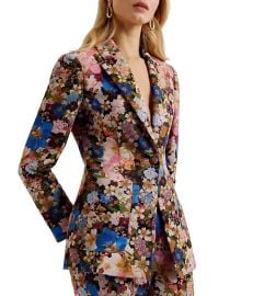 Womenx27s Ted Baker Madonia Printed Single Breasted Tailored Blazer com at Zappos