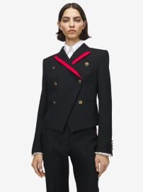 Womenx27s Uniform Double-breasted Jacket in Black Alexander McQueen US at McQueen