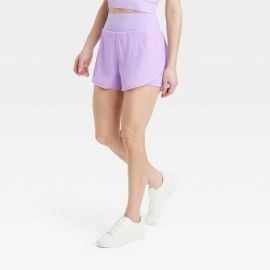 Womenx27s Woven High-rise 2-in-1 Run Shorts 3quot - All In Motion Violet M Target at Target