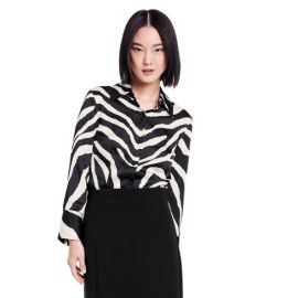 Womenx27s Zebra Print Blouse - Sergio Hudson X Target Blackwhite Target at Target