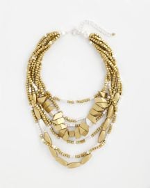 Wood-Beaded Bib Necklace Chicox27s at Chicos
