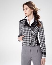 Wool Blend Biker Jacket at RW&CO.