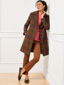 Wool Blend Coat - Plaid Talbots at Talbots