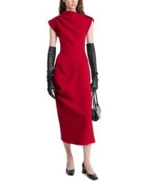 Wool-Blend Draped Dress at Bloomingdales