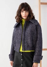 Wool Blend Herringbone Jacket at & Other Stories