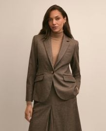 Wool Blend Houndstooth Jacket at Brooks Brothers