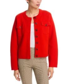 Wool-Blend Patch Pocket Cardigan Sweater at Bloomingdales