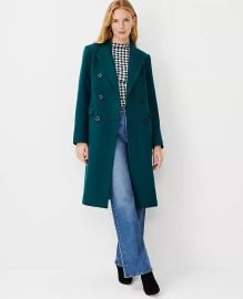 Wool Blend Tailored Chesterfield Coat at Ann Taylor