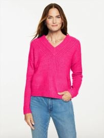 Wool Blend V-Neck Sweater Talbots at Talbots