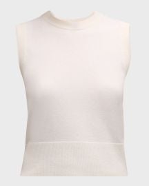 Wool Cashmere Crewneck Shell Top at Neiman Marcus