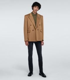 Wool-Cashmere Square-Cut Blazer  Saint Laurent - at Mytheresa