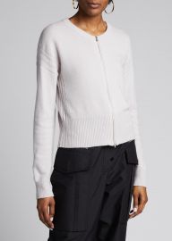 Wool-Cashmere Zip-Front Cardigan at Bergdorfgoodman