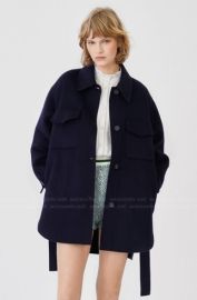 Wool Coat with Classic Collar by Maje at Maje