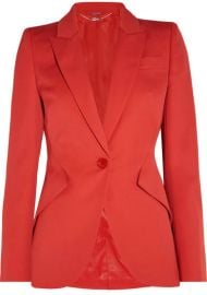 Wool Crepe Blazer in Red at Net a Porter