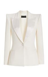 Wool-Crepe Tuxedo Blazer By Sergio Hudson at Moda Operandi