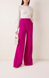 WornOnTV: Sara’s pink velvet top and wide-leg pants on GMA Strahan Sara ...