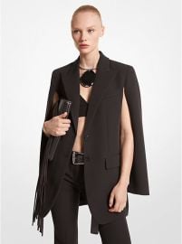 Wool Gabardine Cape Jacket Michael Kors at Michael Kors