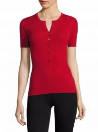 Wool Henley Tee by Michael Kors Collection at Saks Fifth Avenue