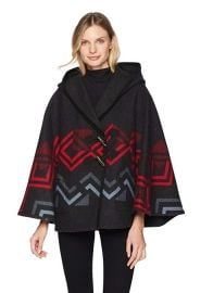 Wool Hooded Shawl Collar Cape by Pendleton at Amazon