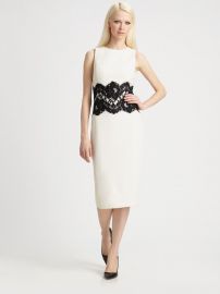 Wool Lace Waist Dress by Michael Kors at Saks Fifth Avenue