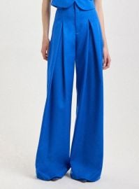 Wool Palazzo Pants in Klein Blue Alejandra Alonso Rojas at Alejandra Alonso Rojas