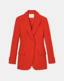 Wool-Silk Crepe Tailored Blazer Lafayette 148 New York at Lafayette 148