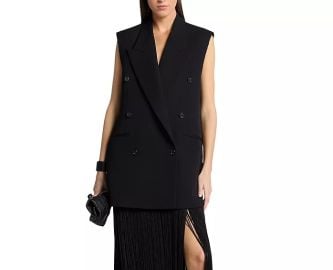 Wool Sleeveless Blazer at Bloomingdales