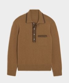 Wool Tipped Sweater Polo in Camel - Todd Snyder at Todd Snyder