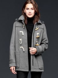 Wool Toggle Coat in Grey at Gap