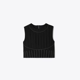 Wool Twill Pleated Top Womenx27s Designer Tops Tory Burch at Tory Burch