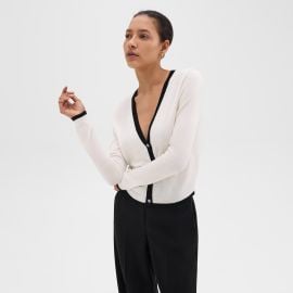 Wool-Viscose Slim Cardigan at Theory