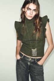Wool Waistcoat with Ruffles at Zara