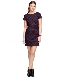 Wool Windowpane Dress at Brooks Brothers