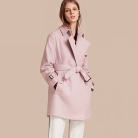 Wool Wrap Trench Coat at Burberry