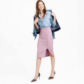 Wool Zip Pencil Skirt at J. Crew