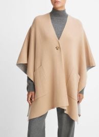 Wool and Cashmere Double-Face Cape in Accessories at Vince