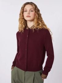 Wool and cashmere cardigan bordeaux Weekend Max Mara at Weekend Max Mara