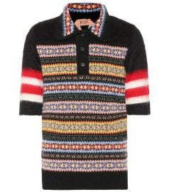 Wool and mohair-blend polo shirt at Mytheresa