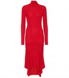 Wool and silk-blend dress at Mytheresa