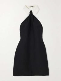 Wool and silk-blend halterneck mini dress at Net a Porter