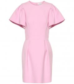 Wool and silk-blend minidress at Mytheresa