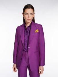 Wool and silk double-fabric blazer purple FIACRE Max Mara at Max Mara