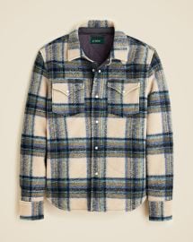 Wool-blend Western Shirt-jacket For Men JCrew at J. Crew